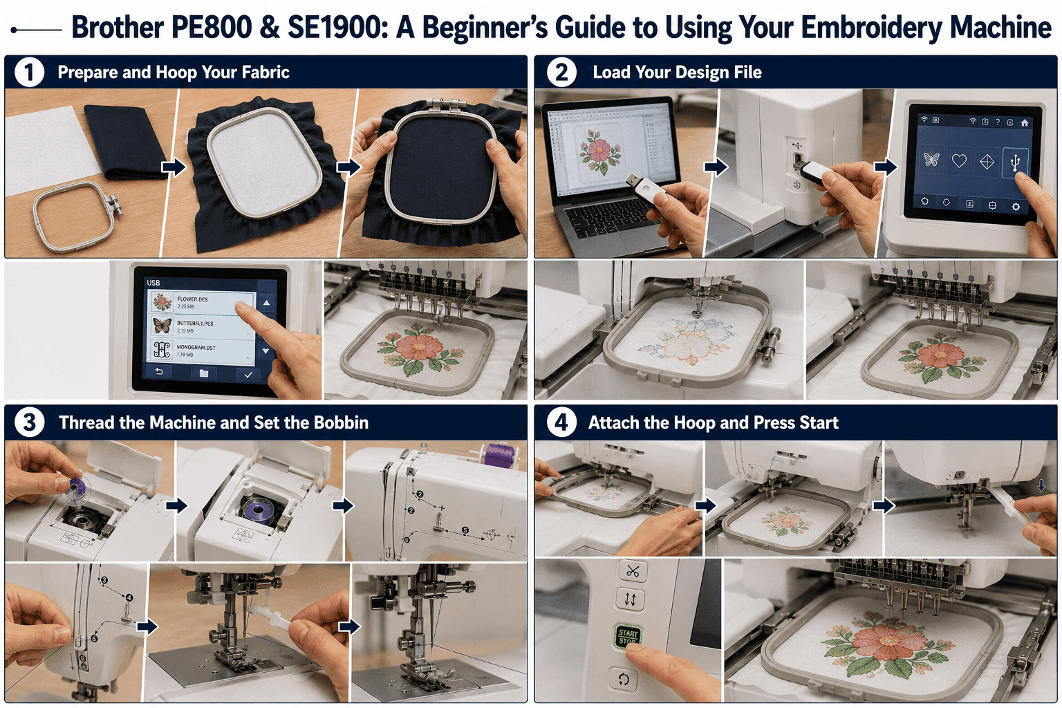 How to use brother embroidey machine
