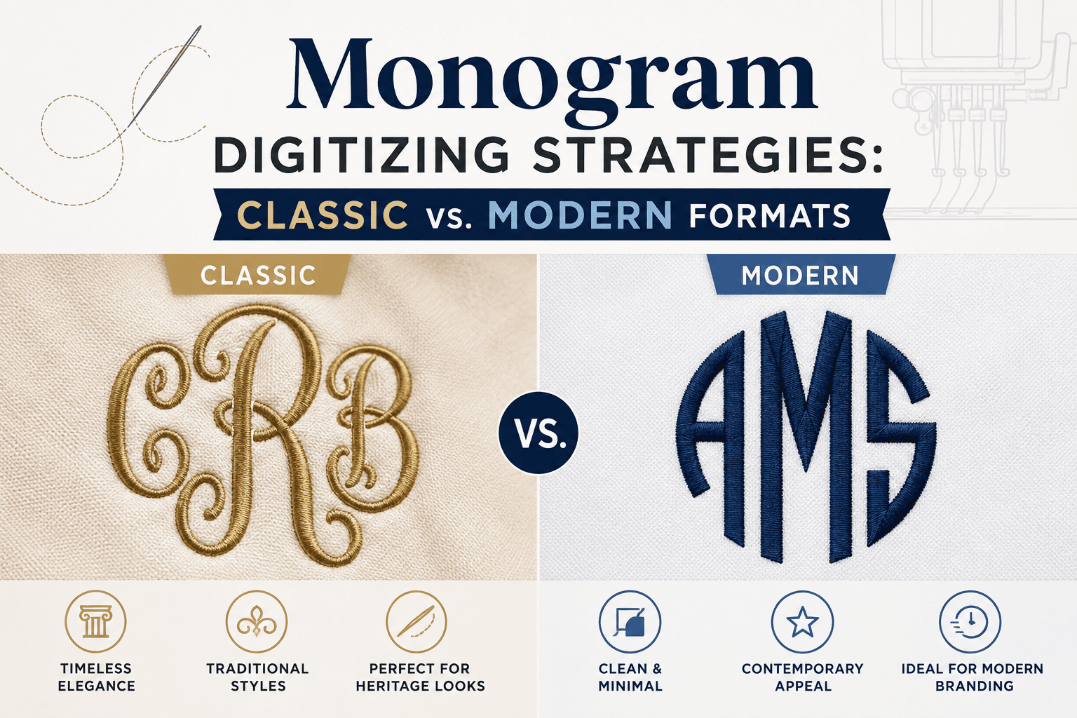 Monogram Digitizing Strategies: Classic vs. Modern Formats