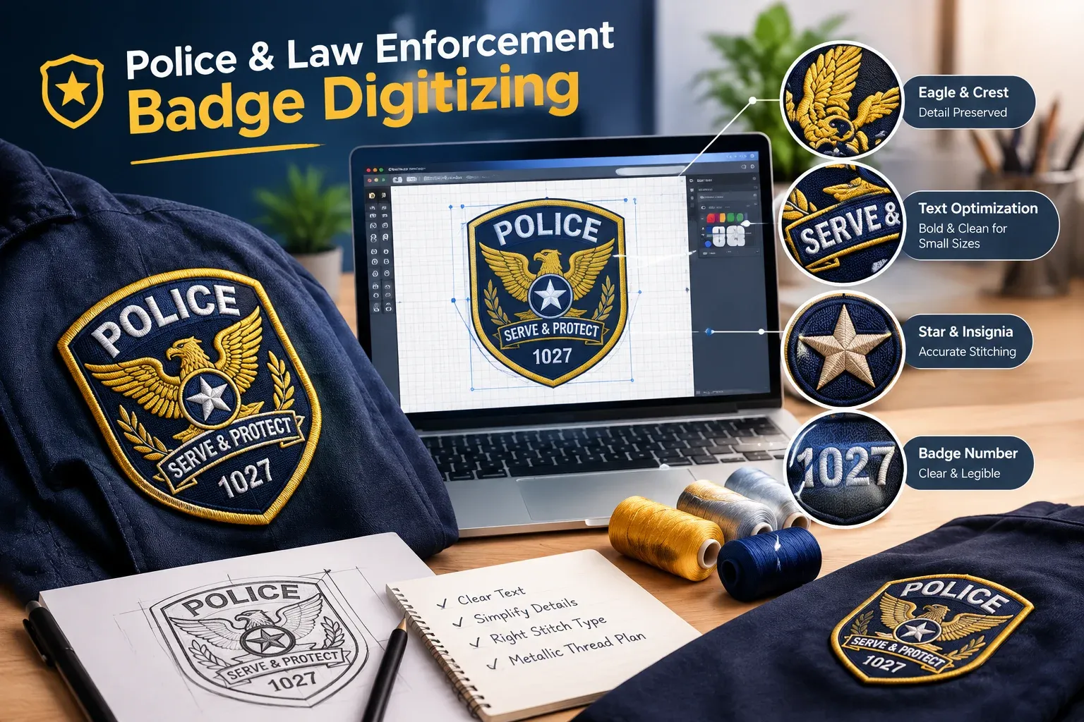 Police and Law Enforcement Badge Digitizing