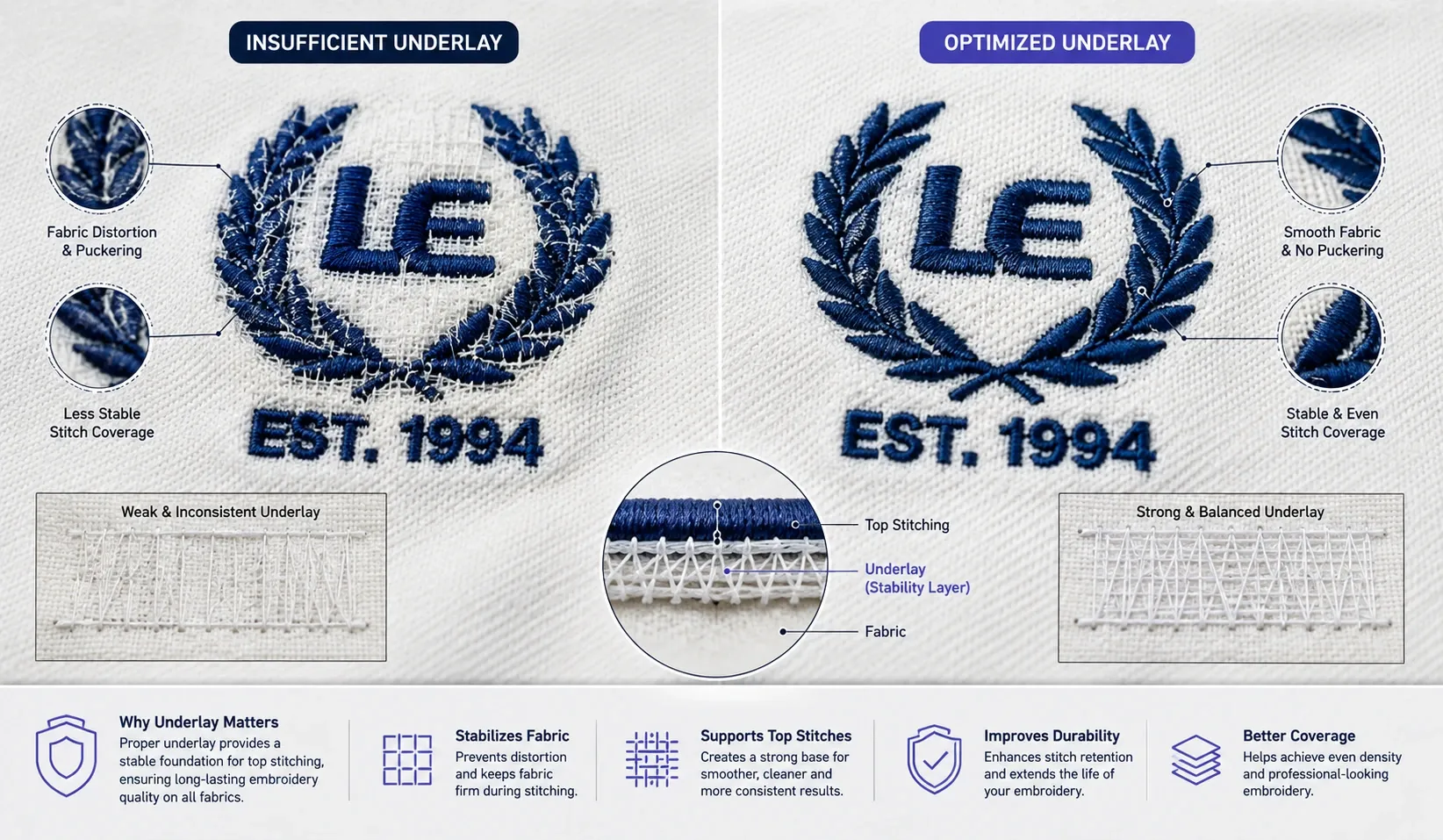 Underlay Settings for Fabric Stability