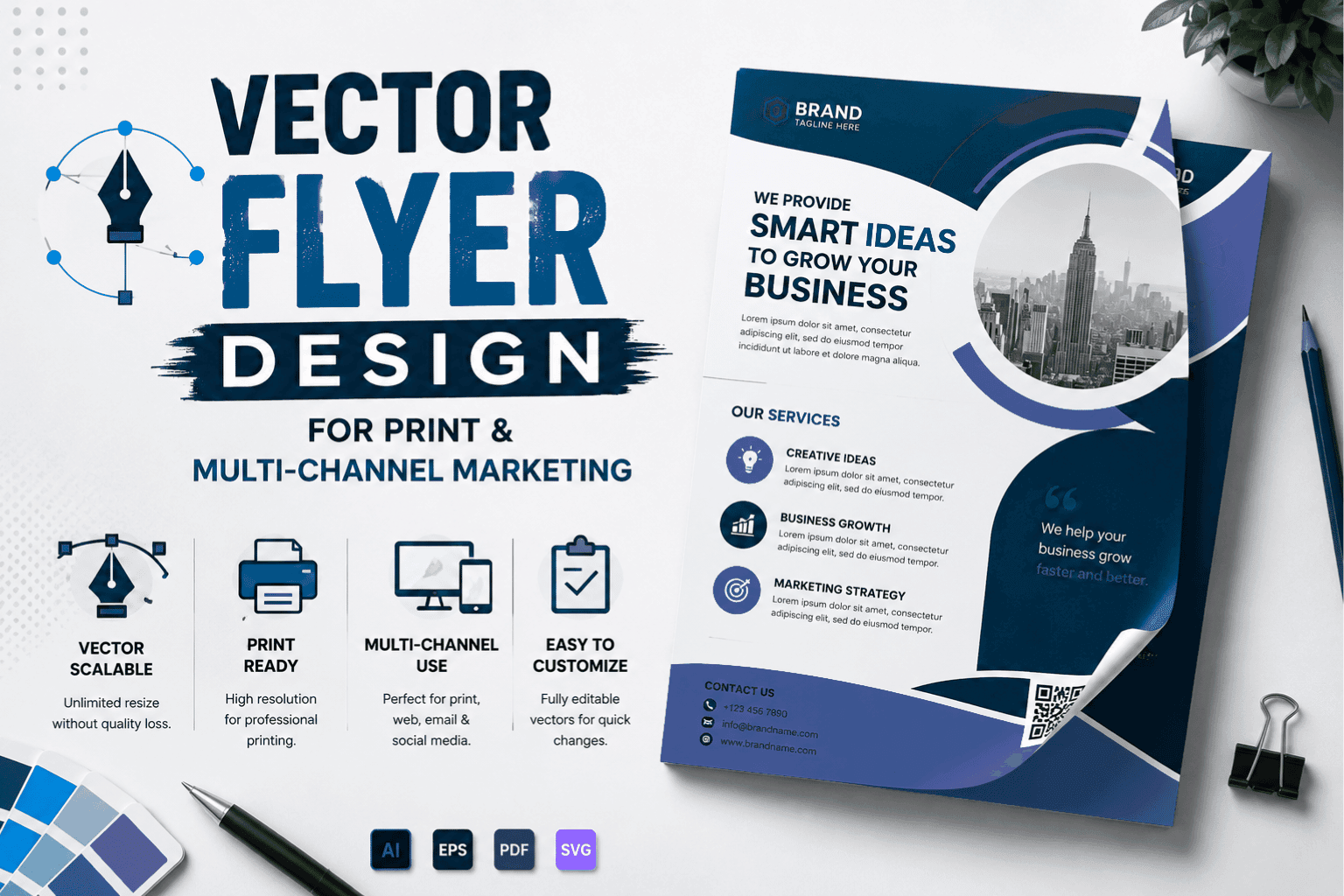 Vector Flyer Design for Print & Multi-Channel Marketing