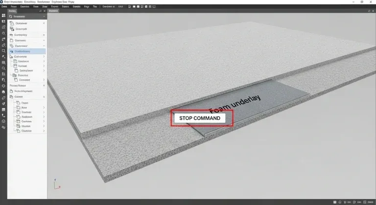 Add a Stop After the Foam Underlay